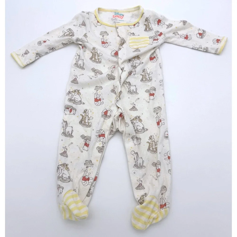 Disney Baby Winnie the Pooh Footed Snap Sleeper Pajamas 3/6M